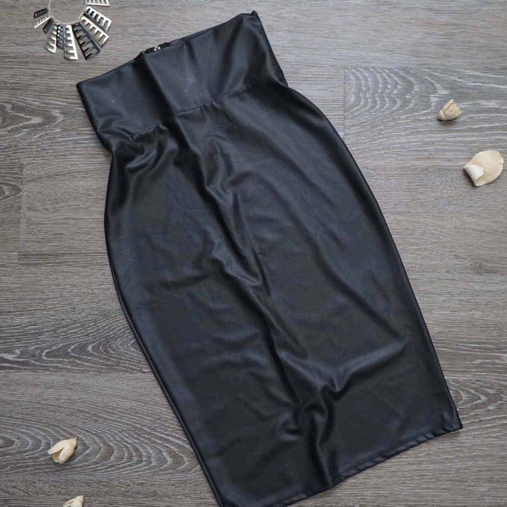 Faux Leather Skirt
